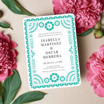 Aqua Papel Picado Inspirou Casamento