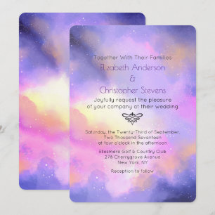 Convite Aquarela Abstrata - Design de Espaço Elegante para