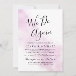 Convite Aquarela Azul | Renovo os Votos "Nós Fazemos Novam