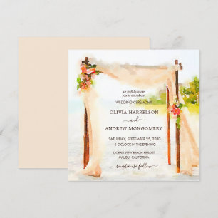 Convite Aquarela Beach Arbor