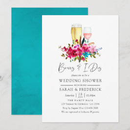 Convite Aquarela Boho Chic Floral Bebidas Antes Dos I Dos