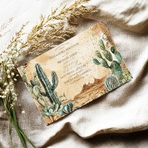 Convite Aquarela Boho Ocidental 