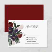 Aquarela Borgonha Botânica Kraft RSVP Vintage