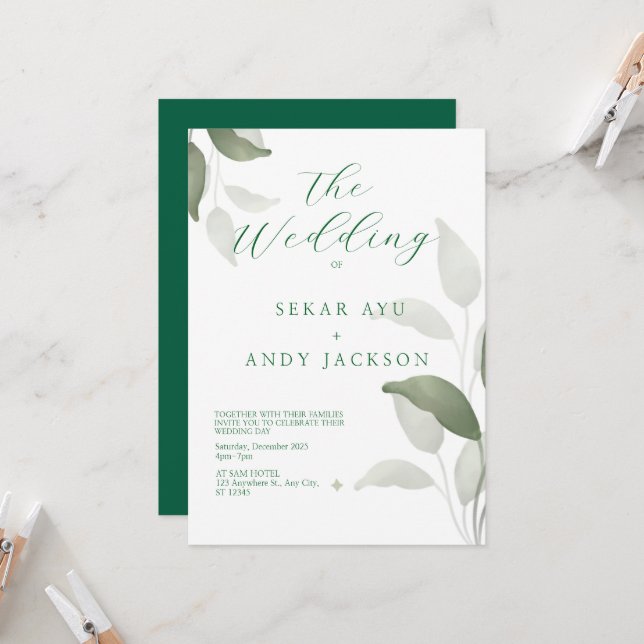 Convite aquarela botânica (Frente/Verso In Situ)