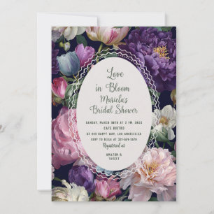 Convite Aquarela Botânica Vintage amor em flor Bridal S