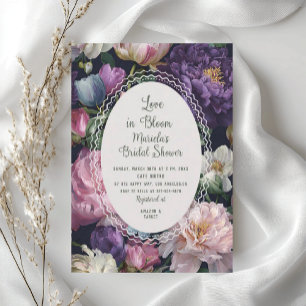 Convite Aquarela Botânica Vintage amor em flor Noiva S
