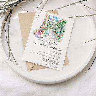 Convite Aquarela Casamento Sayulita México