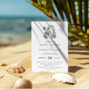 Convite Aquarela Casamento Sayulita México