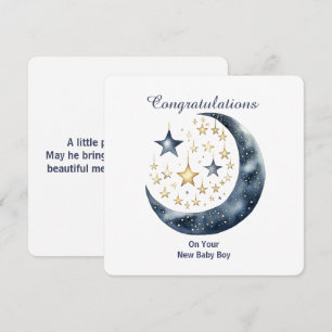 Convite Aquarela Celestial Lua e Estrelas