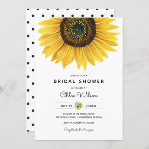Convite Aquarela Chá de panela de girassol