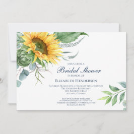 Convite Aquarela Chá de panela Floral de Girassol