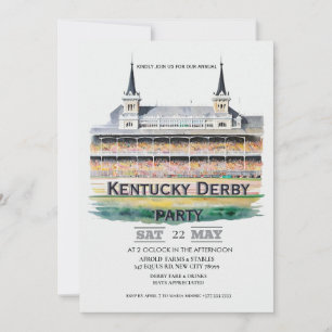 Convite Aquarela Churchill Downs Twin Spires Kentucky De