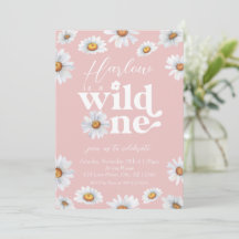 Aquarela Daisy Wild One Aniversário de um ano da m