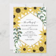 Aquarela de Girassol Eucalipto Amarelo Floral