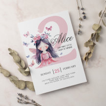 Aquarela de segundo aniversário de fada