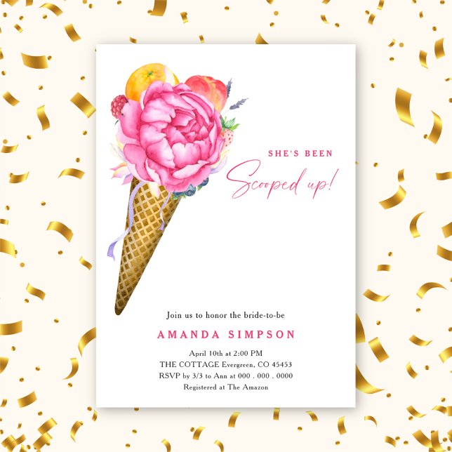 Convite Aquarela Ela foi esfregada no Chá de panela (Criador carregado)