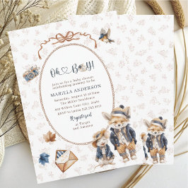 Convite Aquarela Elegante Um pequeno abóbora oh menino  Be