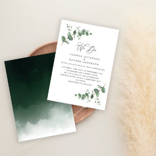 Convite Aquarela Eucalyptus elegante botânico moderno