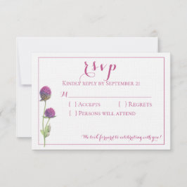 Convite Aquarela Flor de Casamento Floral Rosa RSVP