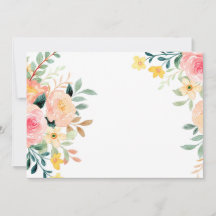 Aquarela Floral em Branco