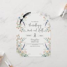 Aquarela Floral Flores Silvestres Casamento de Pri