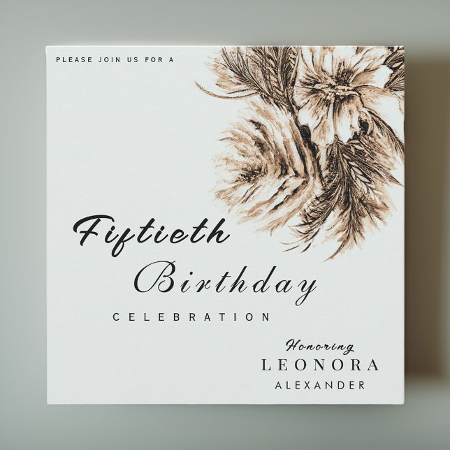 Convite Aquarela Flores de Pedeno Qualquer Festa de aniver (Criador carregado)