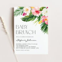 Aquarela Flores Tropicais Summer Baby Brunch