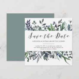 Convite Aquarela Folhagem | Casamento Salve a Data