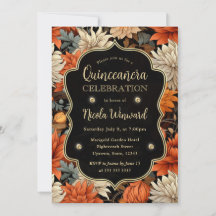Aquarela Folhas de Outono Laranja Marrom Quinceane