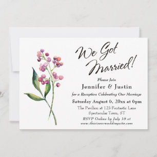 Convite Aquarela Frutas Vermelhas, Tipografia Nós Casamos