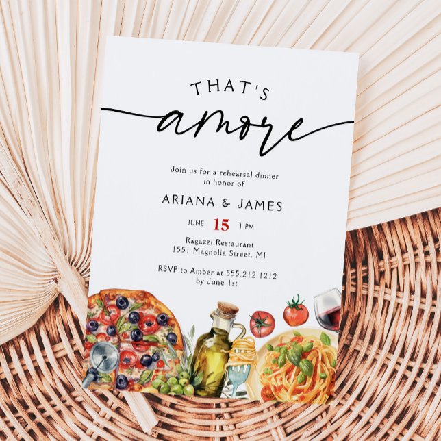 Convite Aquarela italiana que é um Janto de ensaio adicion (Criador carregado)