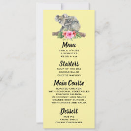 Convite Aquarela Koala Bears Cuja Mãe e Bebê Mencionam