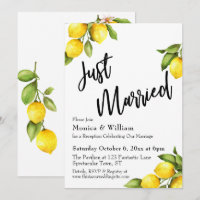 Aquarela Limões Casamento Tipografia