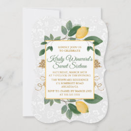 Convite Aquarela Limões Sicilianos Sweet Sixteen