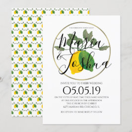 Convite Aquarela Limoncillo Lima Limão Casamento