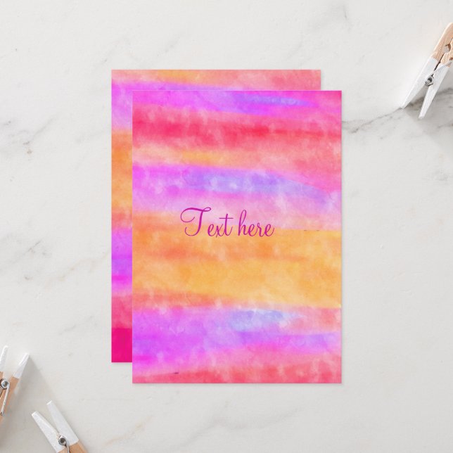 Convite Aquarela Multi Cor Personalizado (Frente/Verso In Situ)