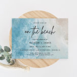Convite Aquarela No Casamento De Destino Da Praia<br><div class="desc">Em Invitations de Casamento de Destino de Aquarelas de Praia,  adicione texto personalizado às costas para fornecer qualquer informação adicional necessária aos seus convidados.</div>