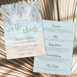 Convite Aquarela No Casamento Tudo Em Um Na Praia