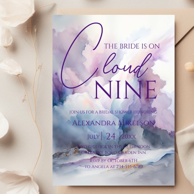 Convite Aquarela no Chá de panela da Nuvem 9 (Criador carregado)