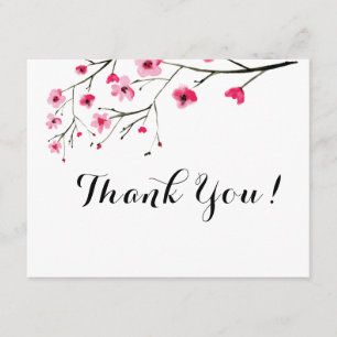 Convite Aquarela personalizada de flor de cerejeira - Obri