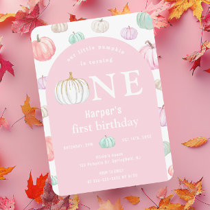 Convite Aquarela Pink Arrasta Nosso Pequeno Aniversário De