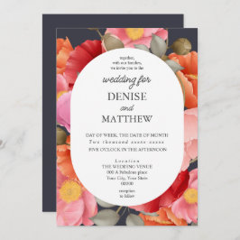 Convite Aquarela Poppy com Cinza solar noturna