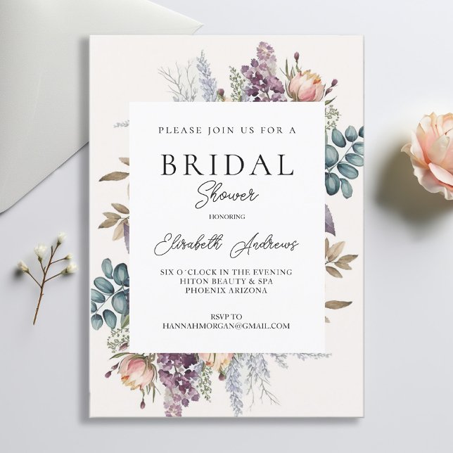 Convite Aquarela Primavera botânica (Criador carregado)