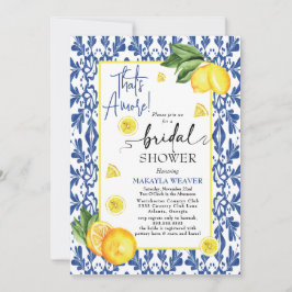 Convite Aquarela que é Chá de panela de limão Amore