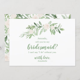 Convite Aquarela Rosa de Marfim Casamento Seja Minha Dama 