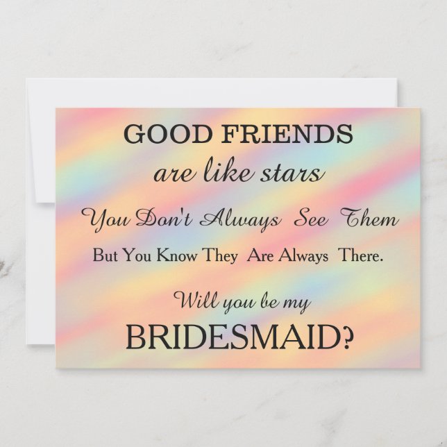 Convite Aquarela será minha dama de honra? (Frente)