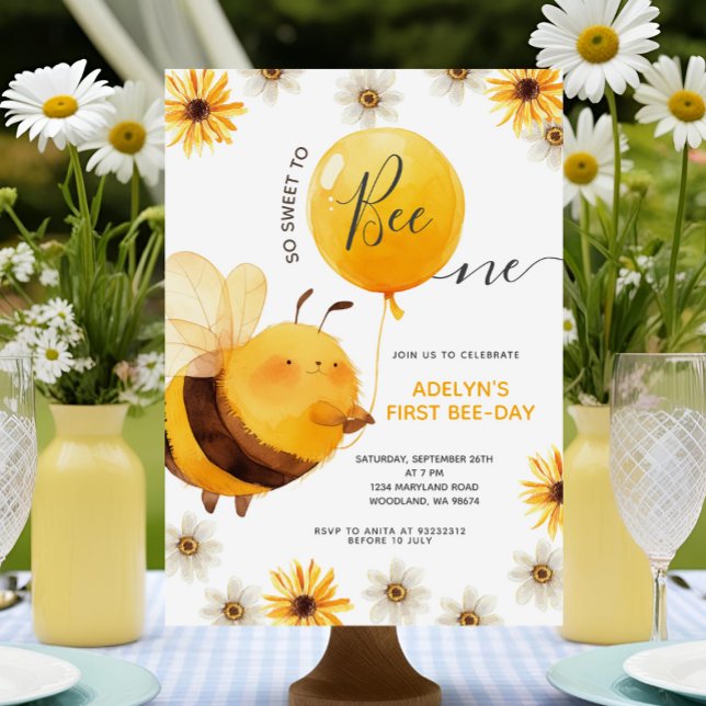 Convite Aquarela tão doce a ser uma Festa de aniversário (Criador carregado)