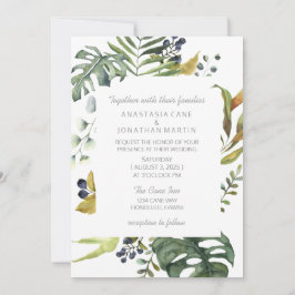 Convite Aquarela tropical