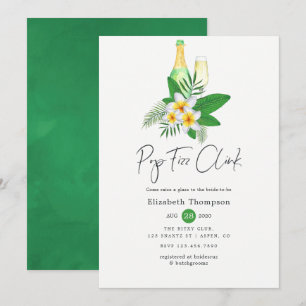 Convite Aquarela Tropical Pop Fizz Clink