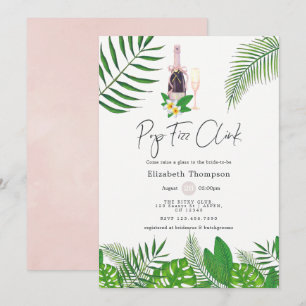 Convite Aquarela Tropical Pop Fizz Clink